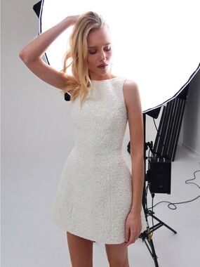 NADINE MERABI Hope Sequin Cocktail Mini Dress L